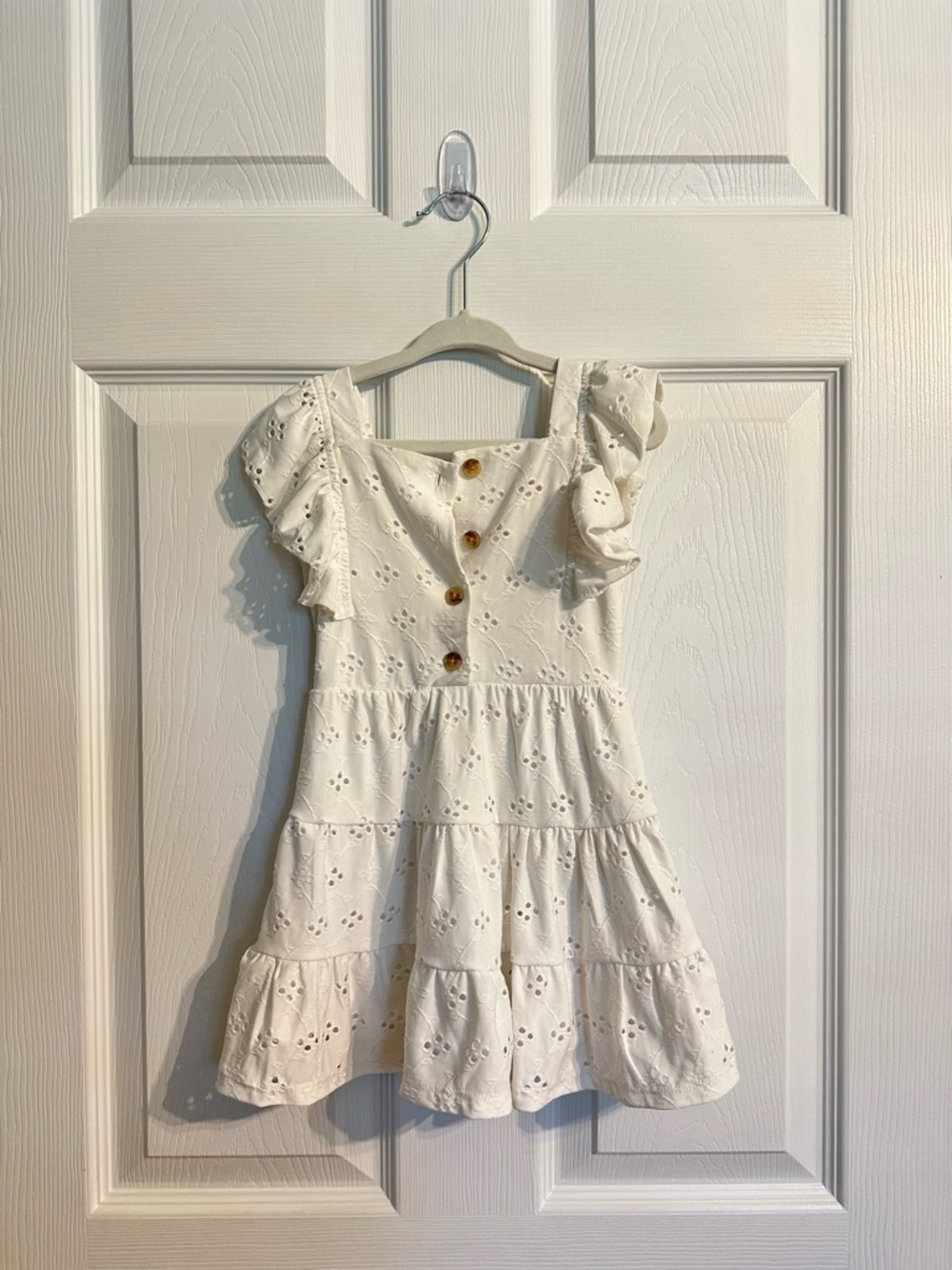 Btween White Eyelet Lace Dress 2T